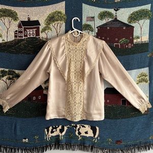Vintage Victorian style silk blouse